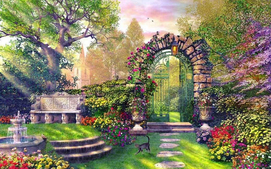 Romantyczne ogrody puzzle online