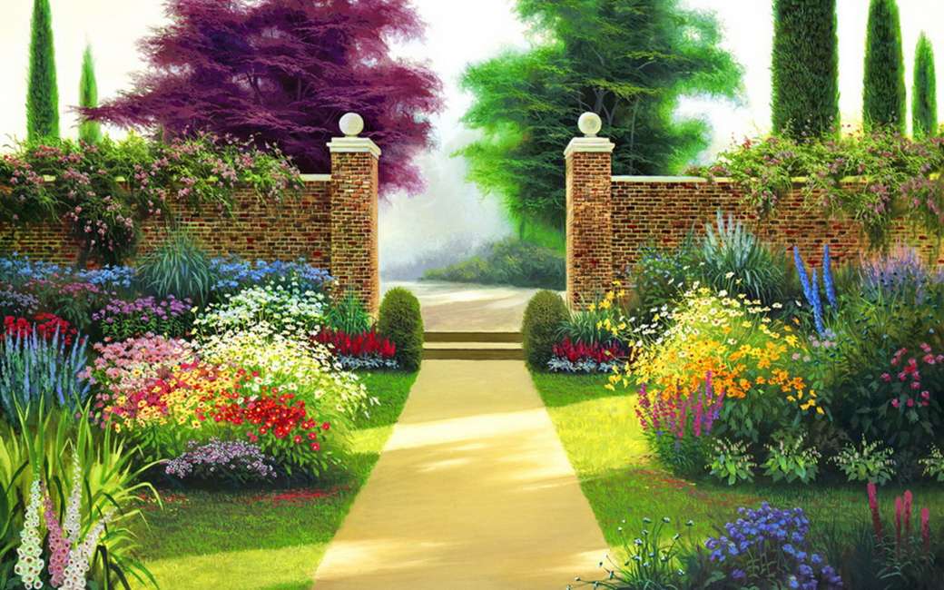Romantyczne ogrody puzzle online