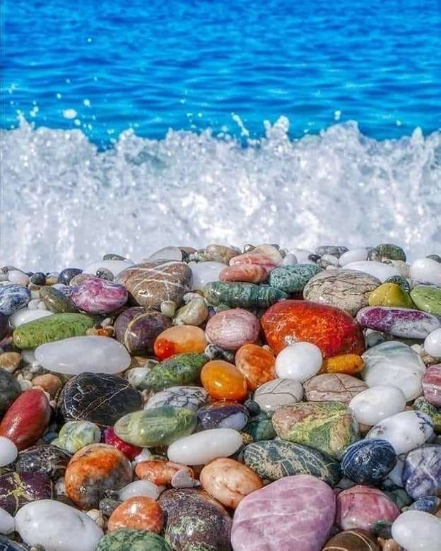 kolorowa plaża puzzle online