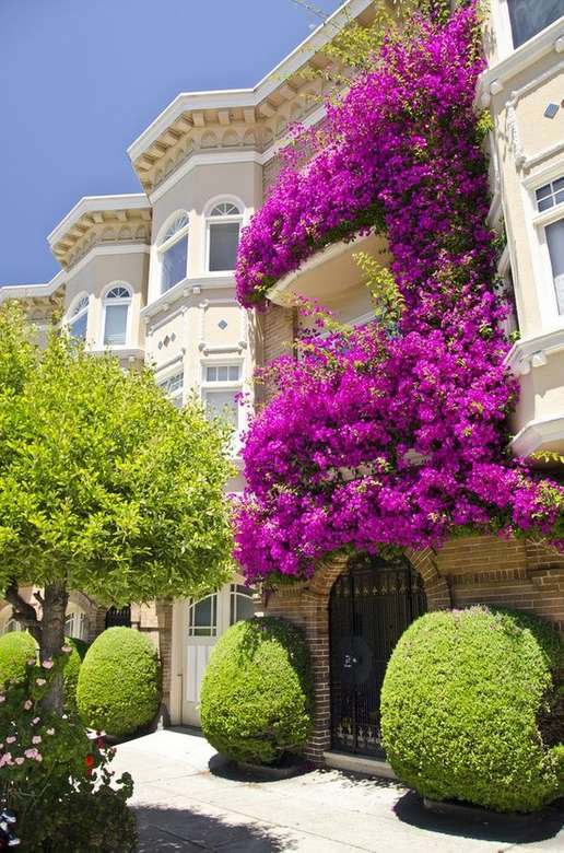 balkony w kwiatach puzzle online