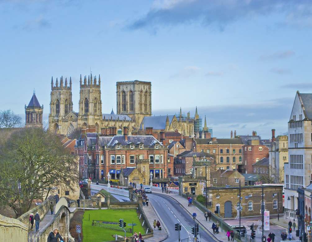Średniowieczne miasto York w Anglii puzzle online