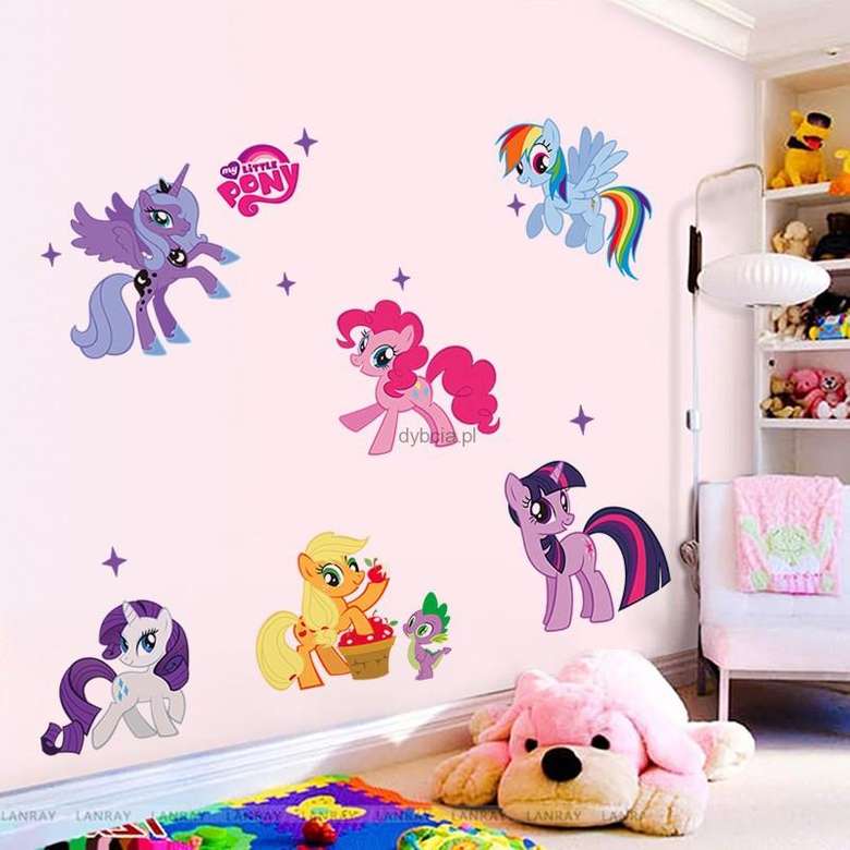 tapeta do pokoju dziewczynek - my litte pony puzzle online