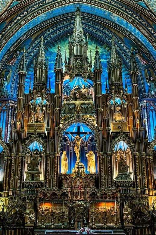 Bazylika Notre Dame, Montreal, Quebec, Kanada puzzle online