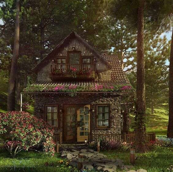 dom w lesie... puzzle online