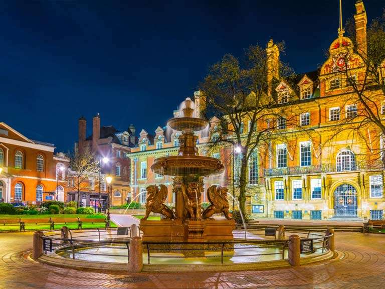 Centrum miasta Leicester w Anglii puzzle online