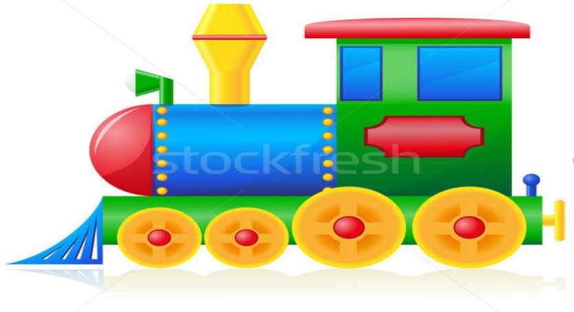 kolorowa lokomotywa puzzle online