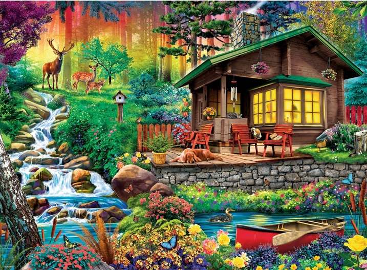 Chatka w lesie. puzzle online