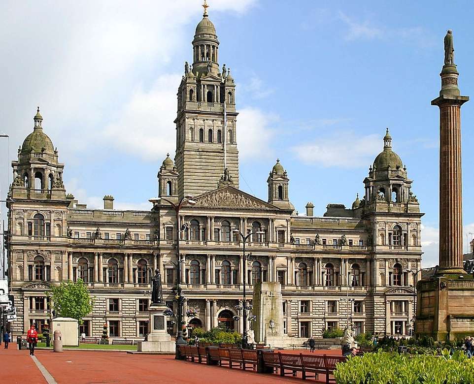 Ratusz w Glasgow w Szkocji puzzle online