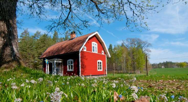 Dom w Smaland w Szwecji puzzle online