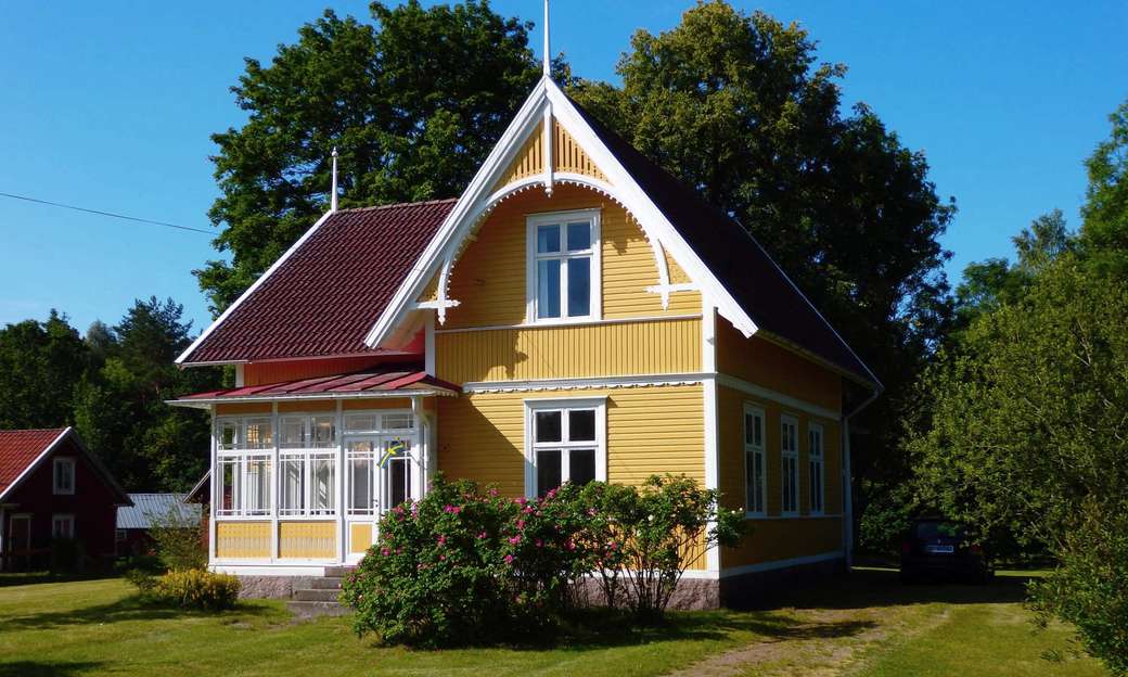 Drewniany dom w Szwecji puzzle online