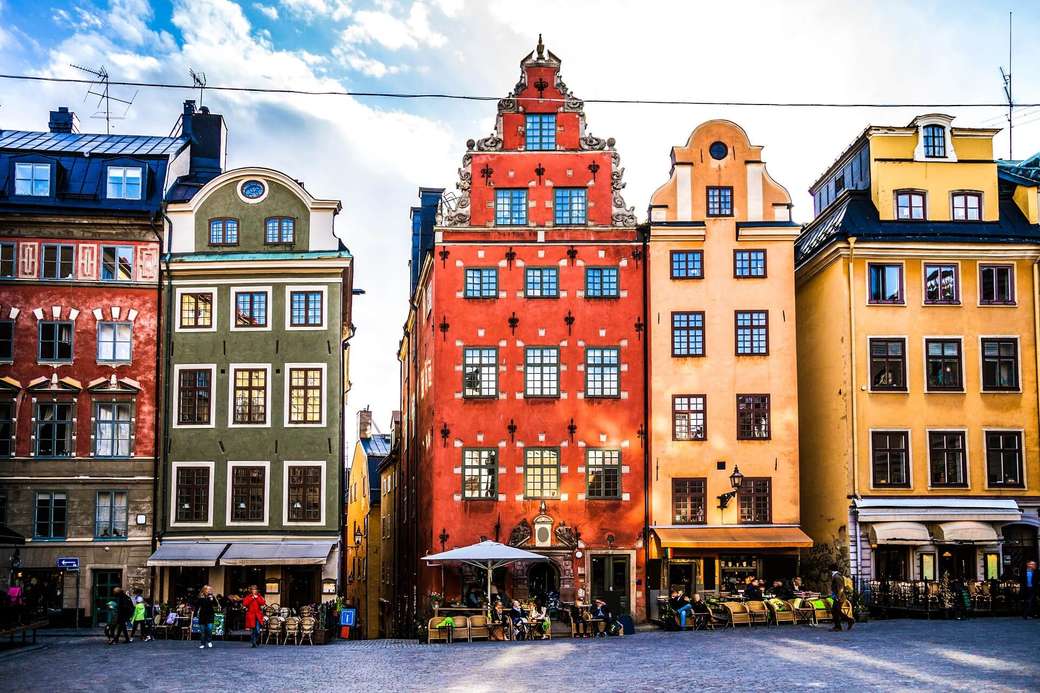 Stare miasto w Sztokholmie Szwecja puzzle online