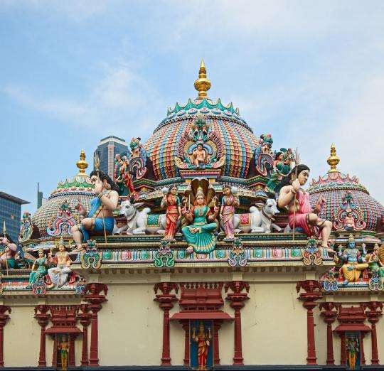 góra świątyni Mariamman w indiach puzzle online