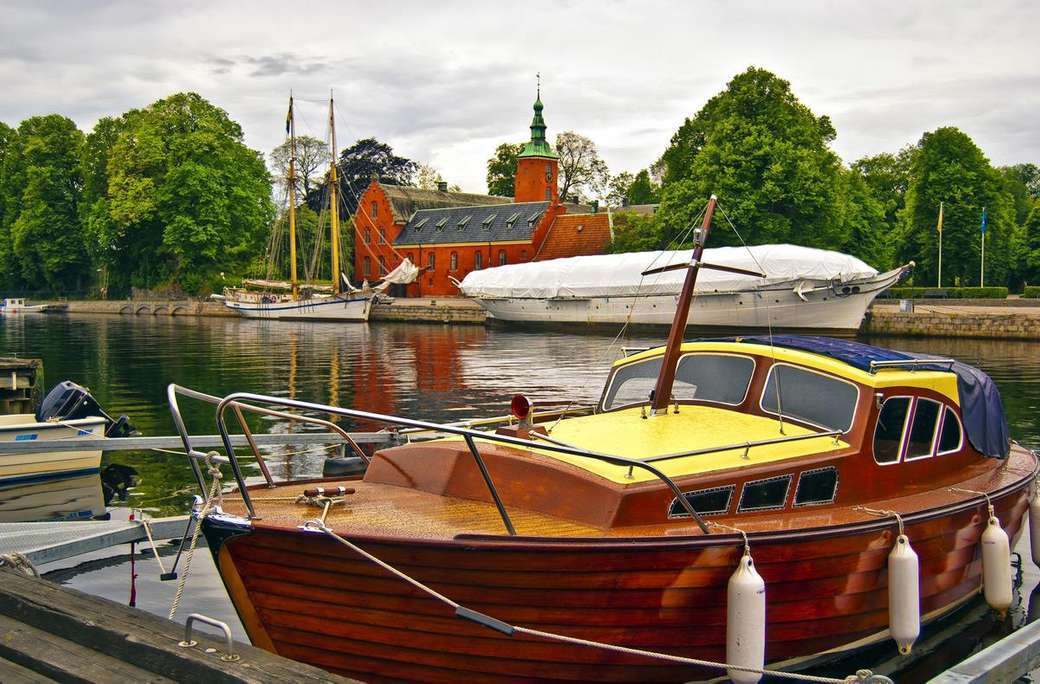 Halland Boats Halmstad Castle Szwecja puzzle online