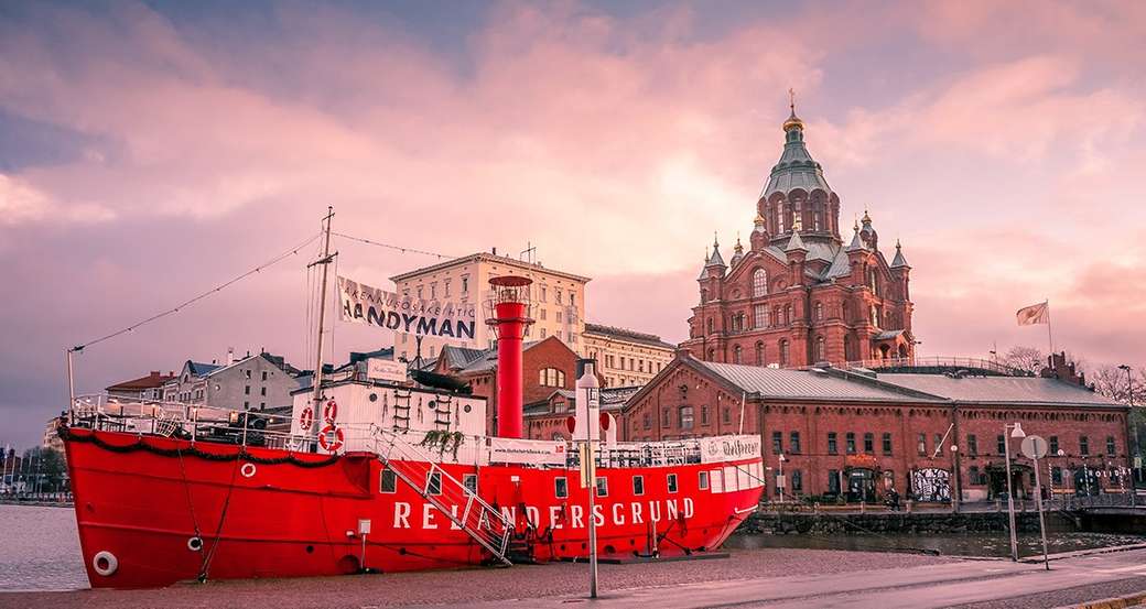 Helsinki Ship Cathedral Finlandia puzzle online