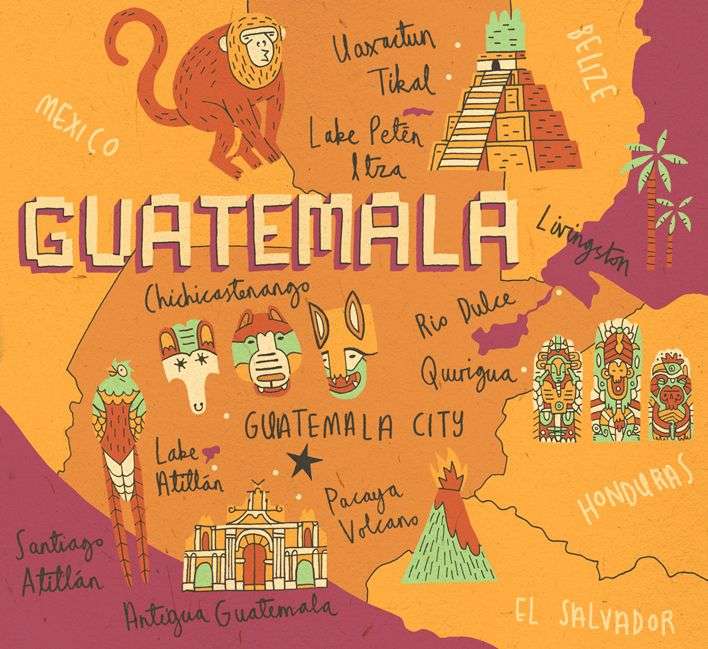 Kraj Gwatemali puzzle online