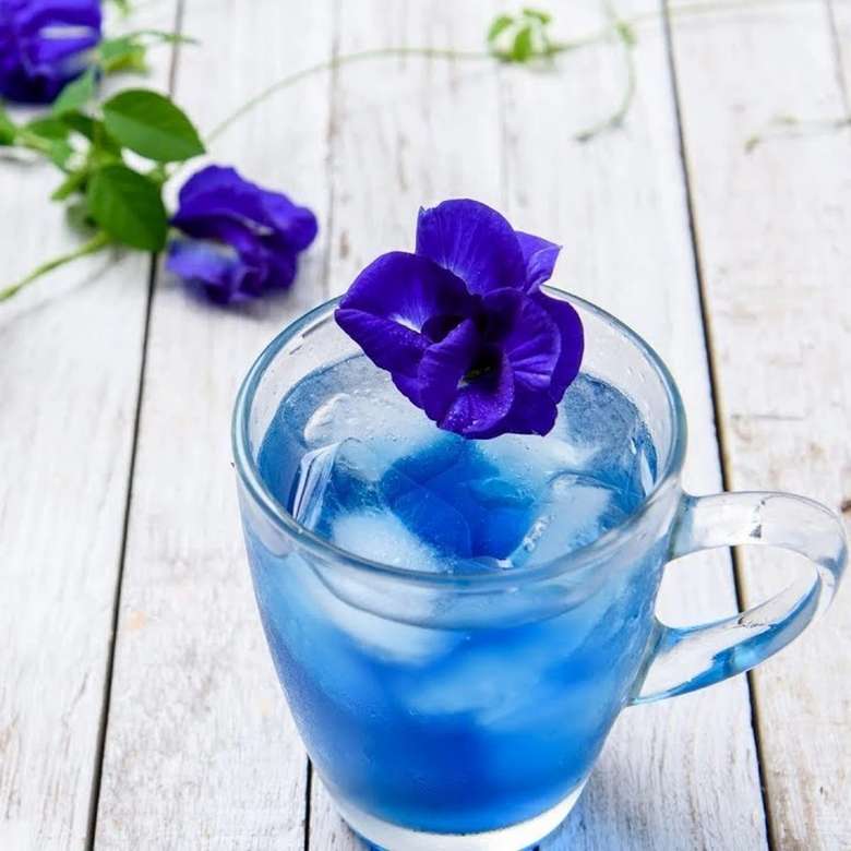 herbata kwiatowa niebieska puzzle online
