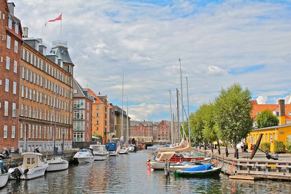 Miasto Aarhus w Danii puzzle online