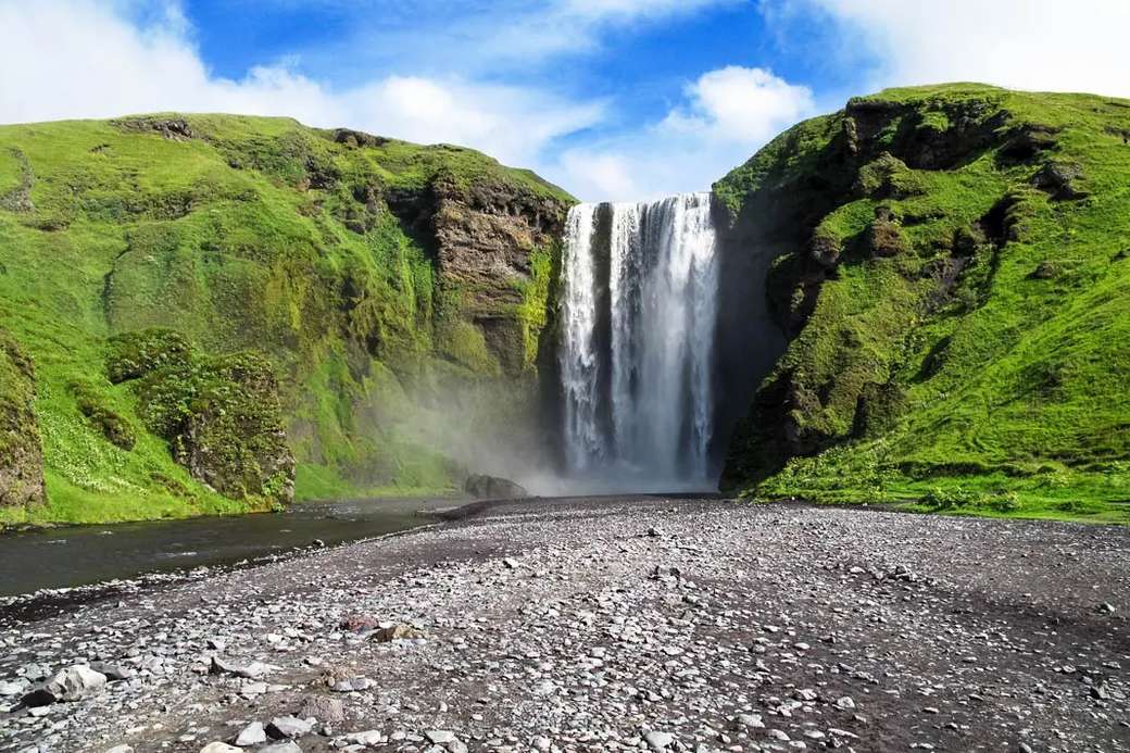 Wodospady na Islandii puzzle online