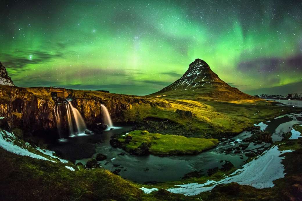Északi fény Izlandon kirakós