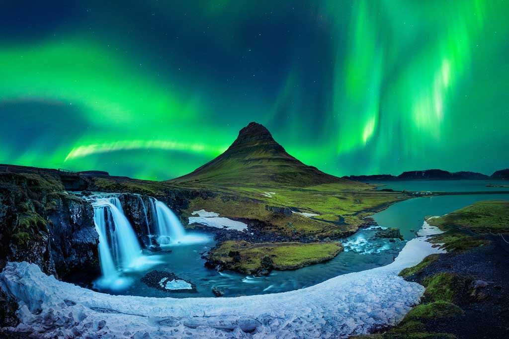 Zorza polarna na Islandii puzzle online