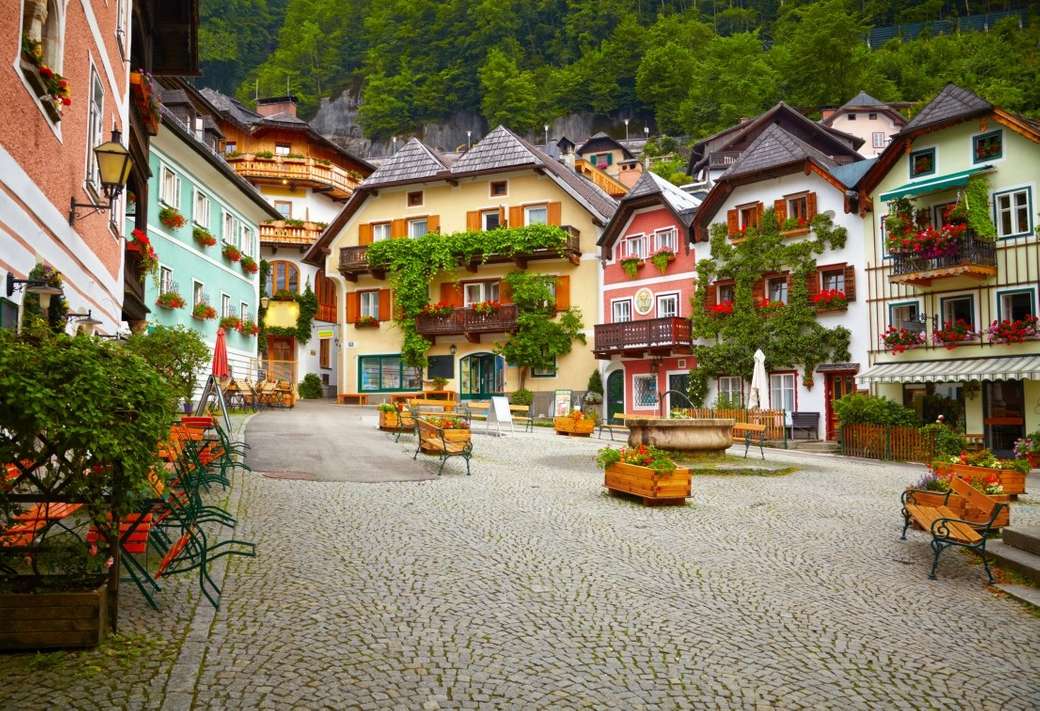 górna austria- miasteczko puzzle online