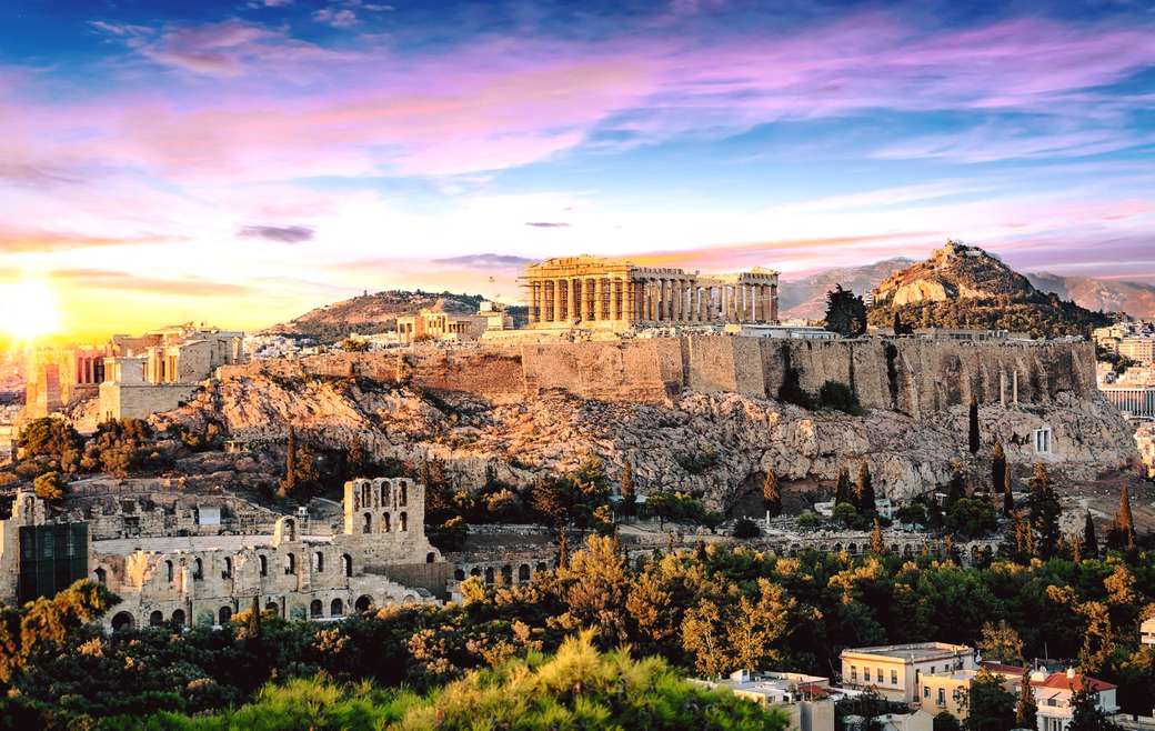 Widok na Atenę w Grecji puzzle online