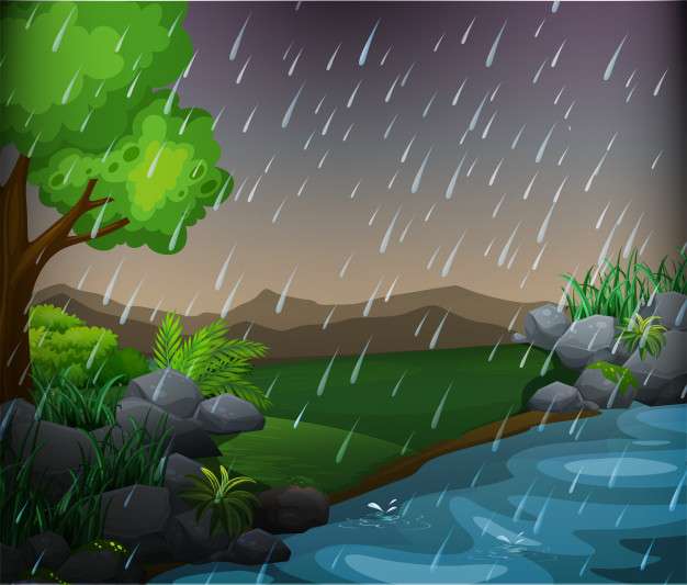 Deszczowy dzień puzzle online