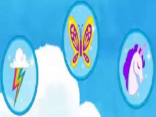 r oznacza jednorożca tęczowego motyla puzzle online