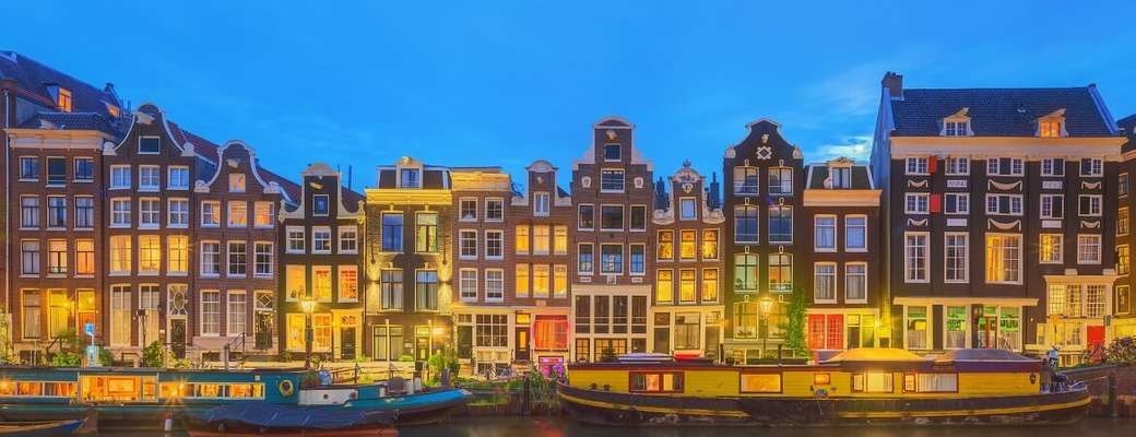 Panorama miasta Amsterdam Holandia puzzle online