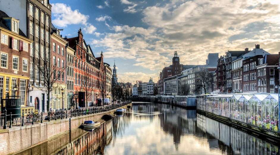 Panorama miasta Amsterdam Holandia puzzle online