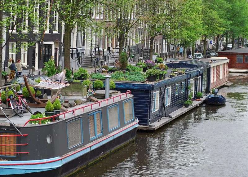 Amsterdam Houseboats Holandia puzzle online