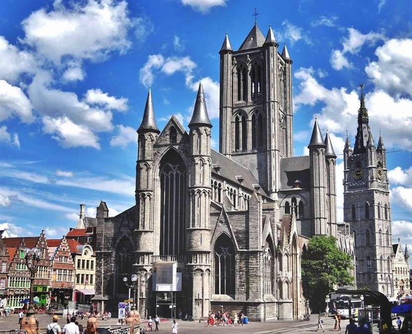 Katedra w Gandawie w Brukseli puzzle online