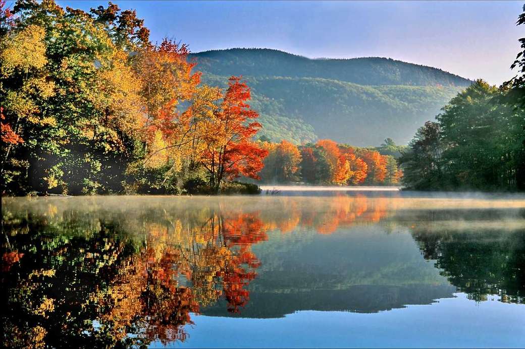 Jesienny krajobraz w Nowej Anglii w USA puzzle online