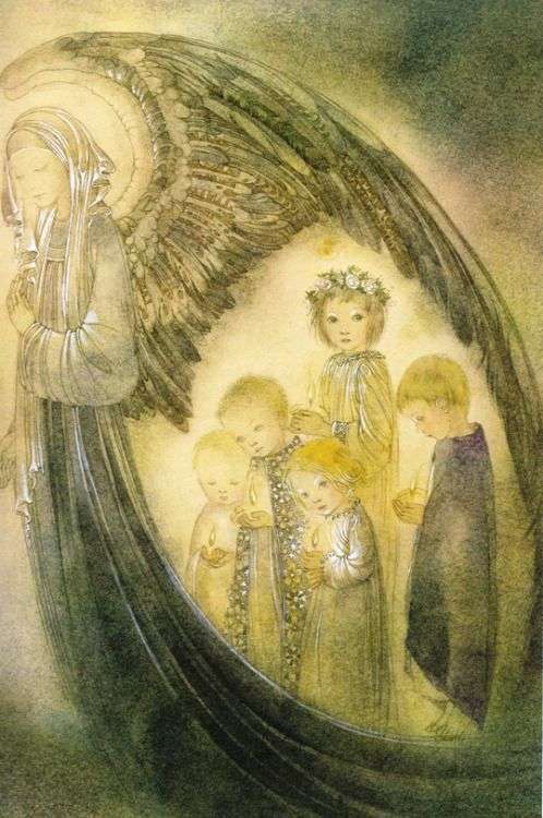 Obraz anioła autorstwa Sulamith Wülfing puzzle online