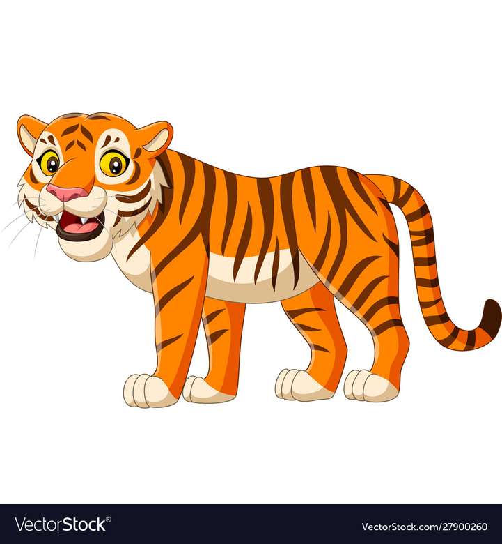 Tygrys zwierząt dzikich zwierząt puzzle online
