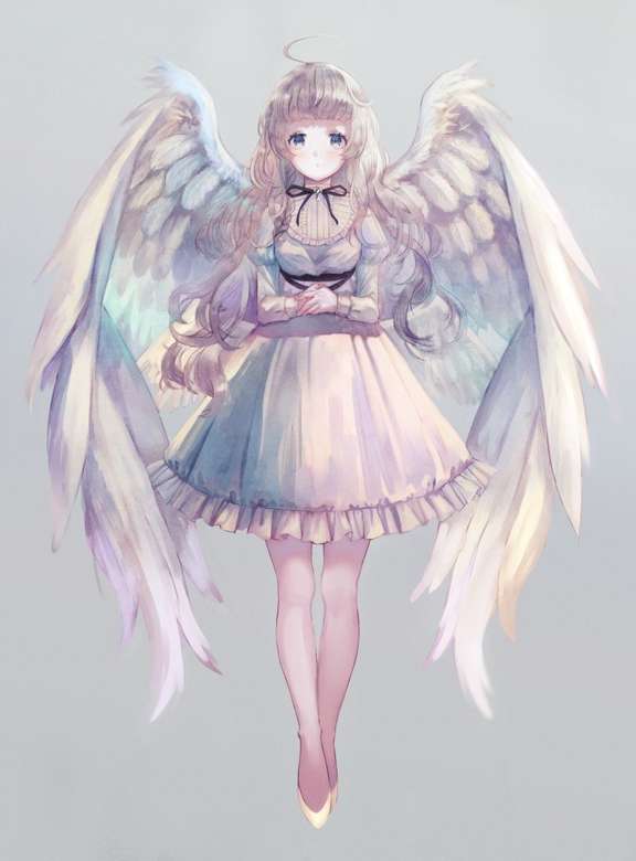 Anioł dziewczyna z anime puzzle online
