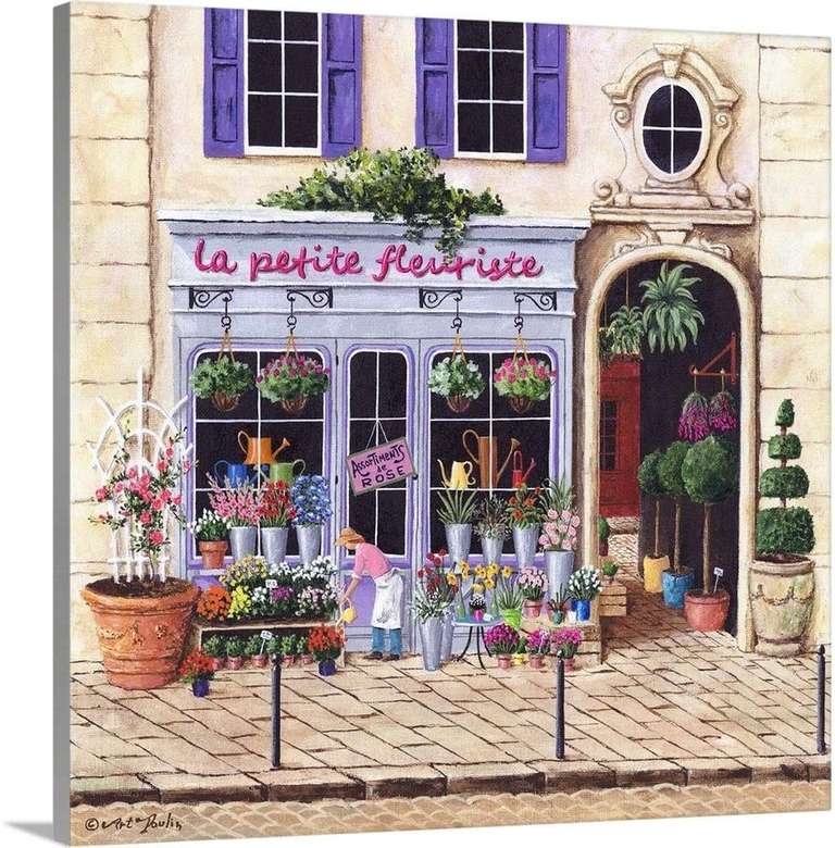 Malowanie kwiaciarni we Francji puzzle online
