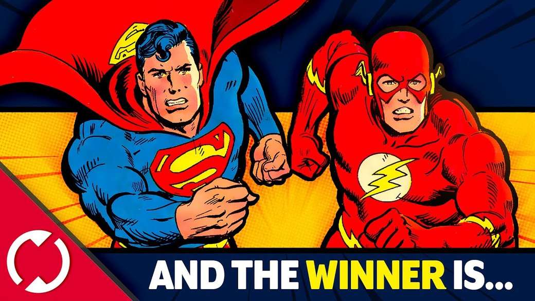 Flash VS Superman puzzle online