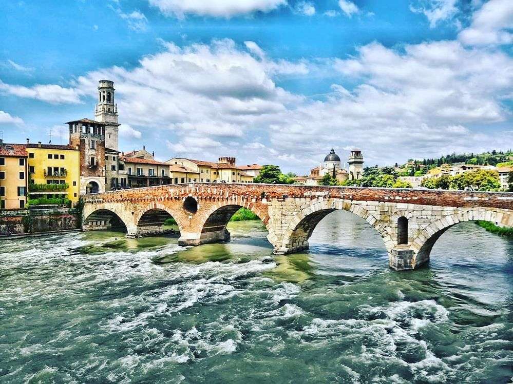 Most w Weronie nad rzeką Veneto puzzle online