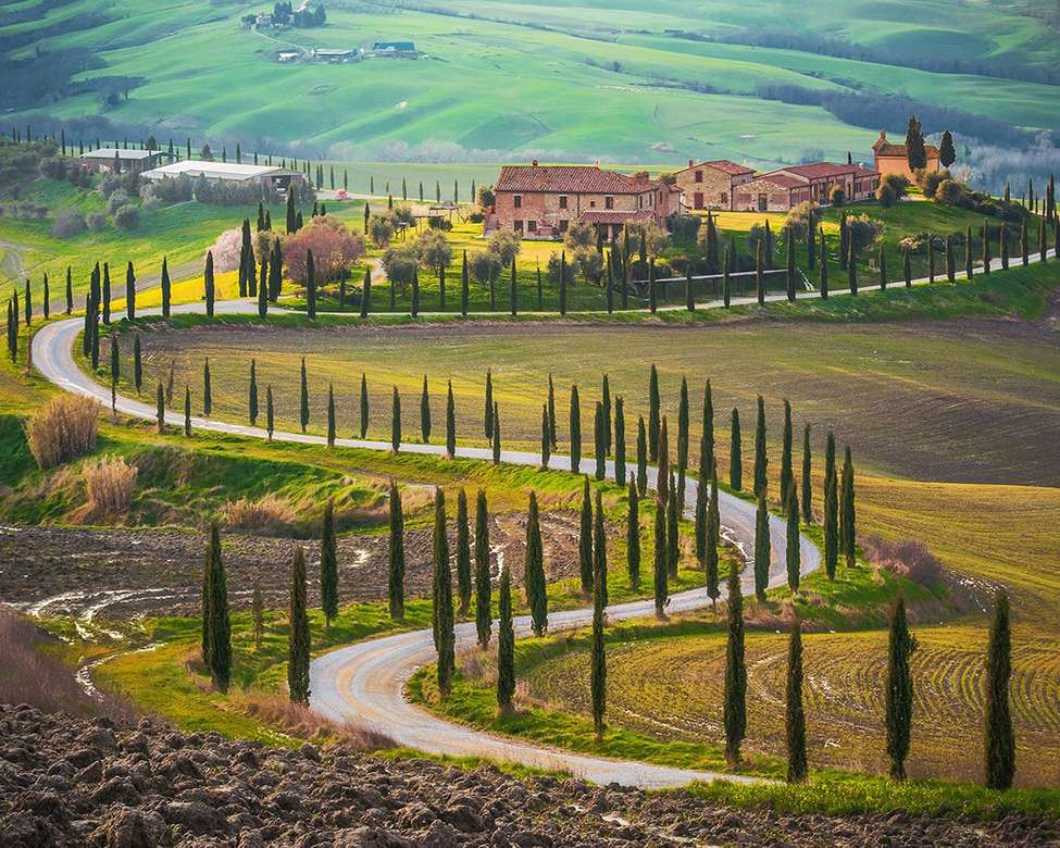 Piękny krajobraz Toskanii puzzle online