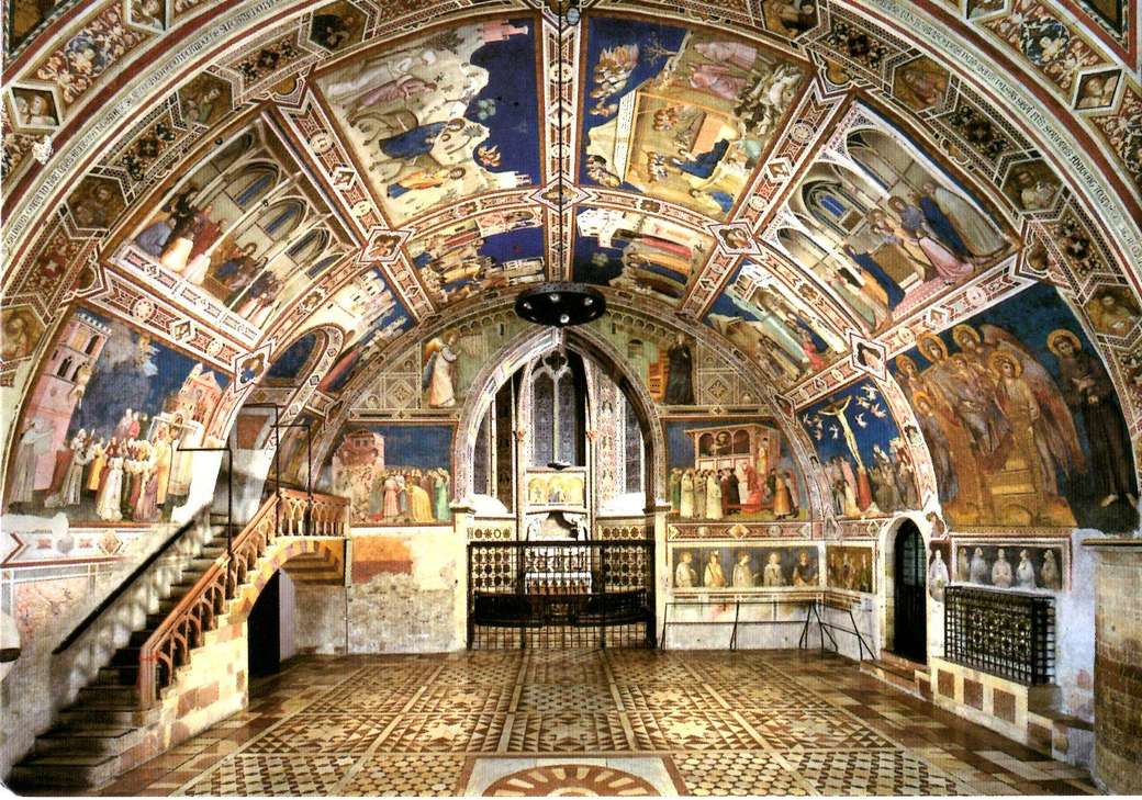 Katedra w Asyżu Dolny kościół w Umbrii, Włochy puzzle online