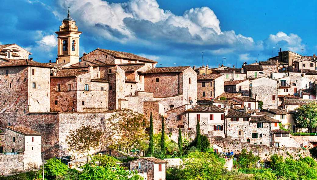 Pejzaż miejski Spello Umbria Włochy puzzle online