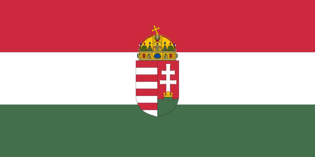 Węgierska flaga herbowa puzzle online