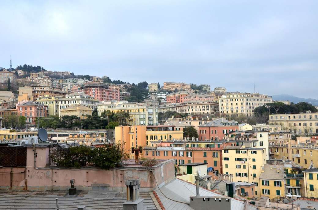 Miasto portowe Genua Liguria Włochy puzzle online