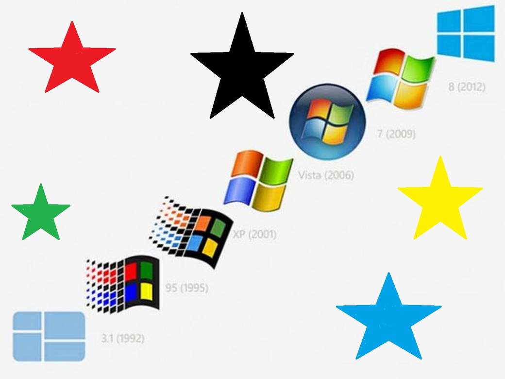 Ewolucja systemu Windows puzzle online