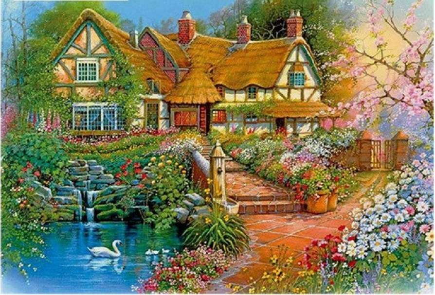 Malowany dom. puzzle online