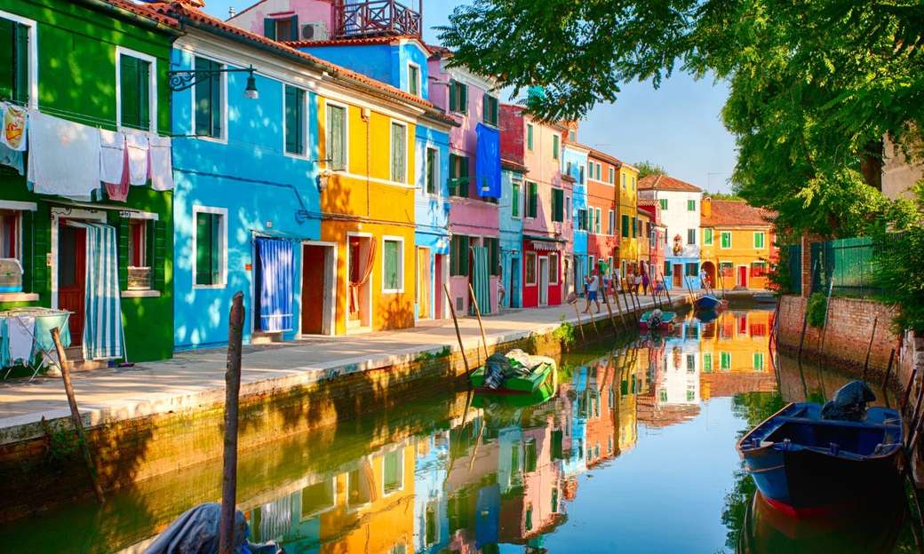 Kolorowe domy na wyspach laguny Burano-Murano puzzle online