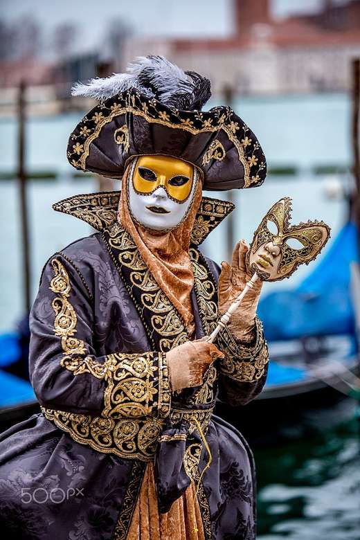 Weneckie maski i kostiumy Karnawał w Wenecji puzzle online