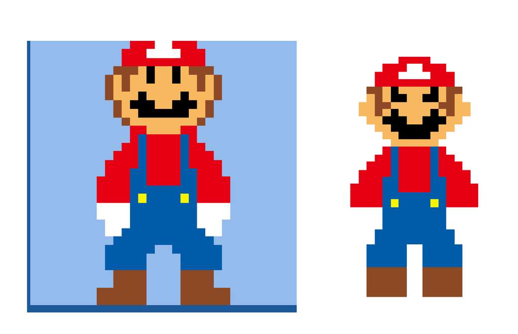 Mario Pixel Art puzzle online