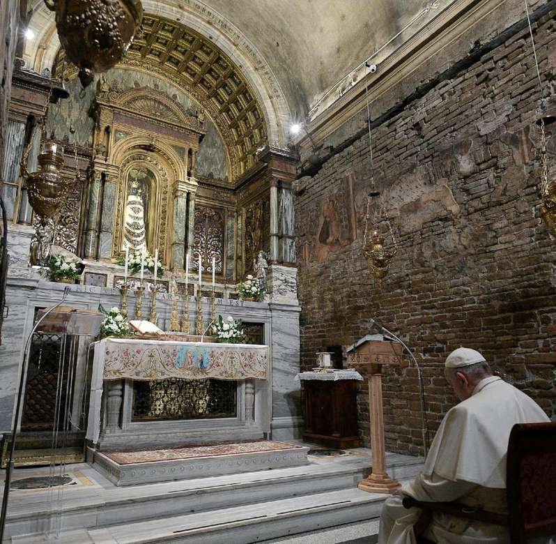 Loreto Santa Casa Papież Franciszek Marche Włochy puzzle online